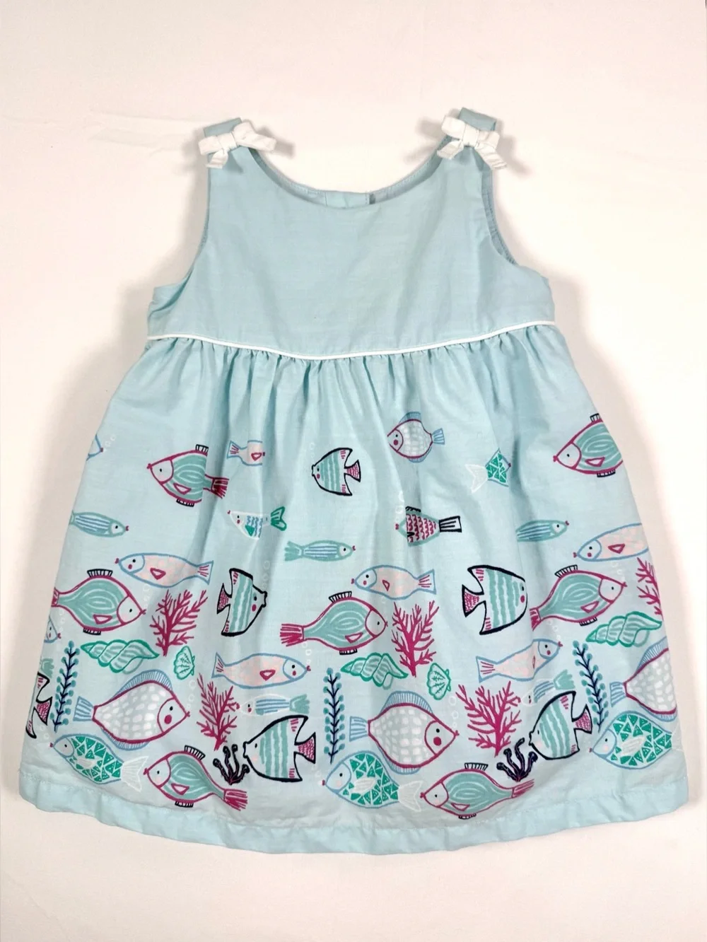 GYMBOREE Baby Under The Sea Fish Print Sundress 3-6M Discontinued Hard to Find